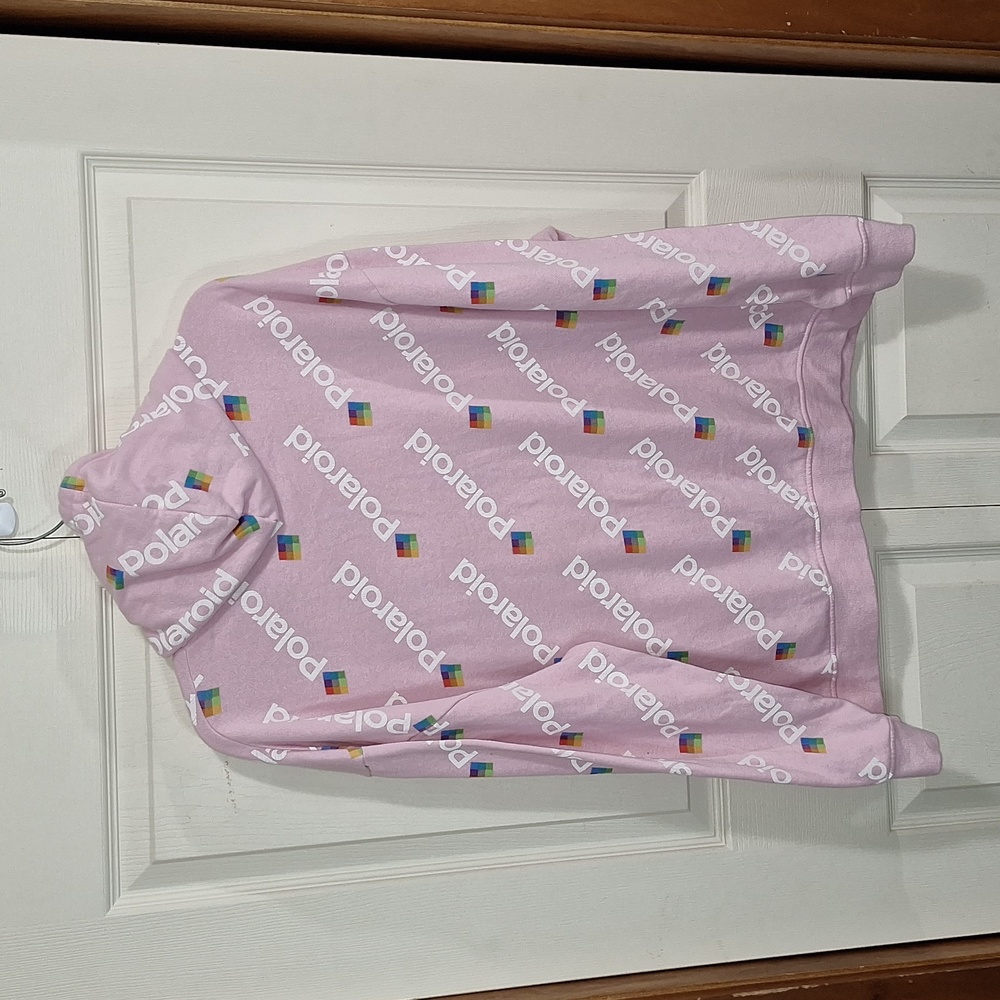 Polaroid long sleeve hoodie sweatshirt - XL - pink - Picture 3 of 6